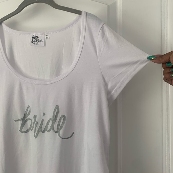 Bride and Beauties white tee by BedHead pajamas XL - Picture 4 of 7